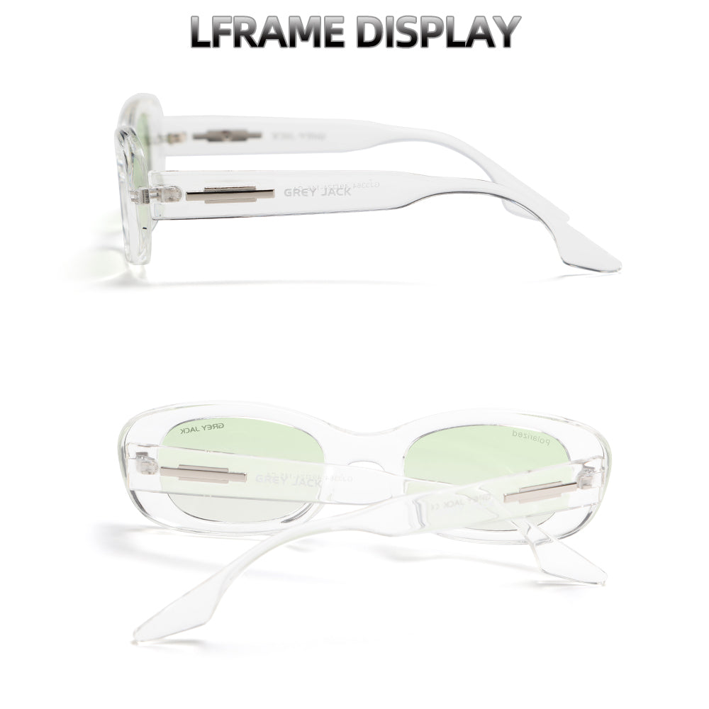 Transparent Frame Gradient Green Lens
