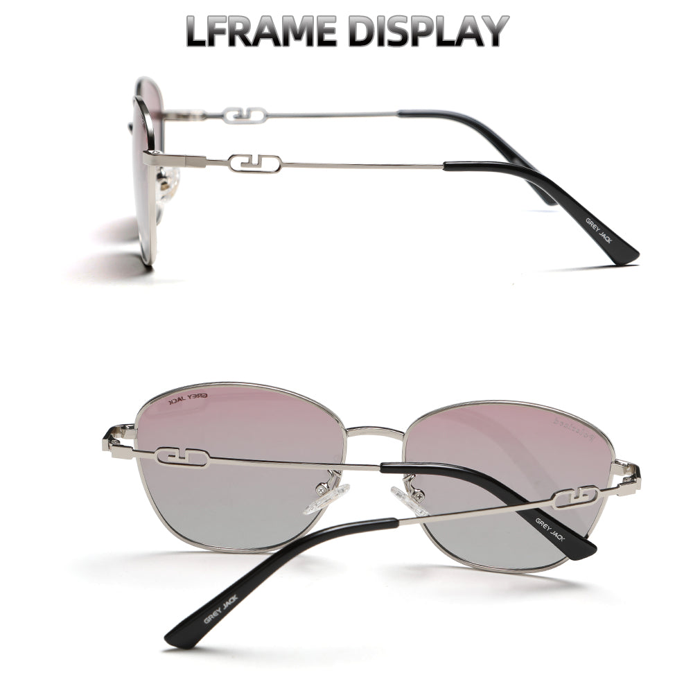Silver Frame Double Pink Lens