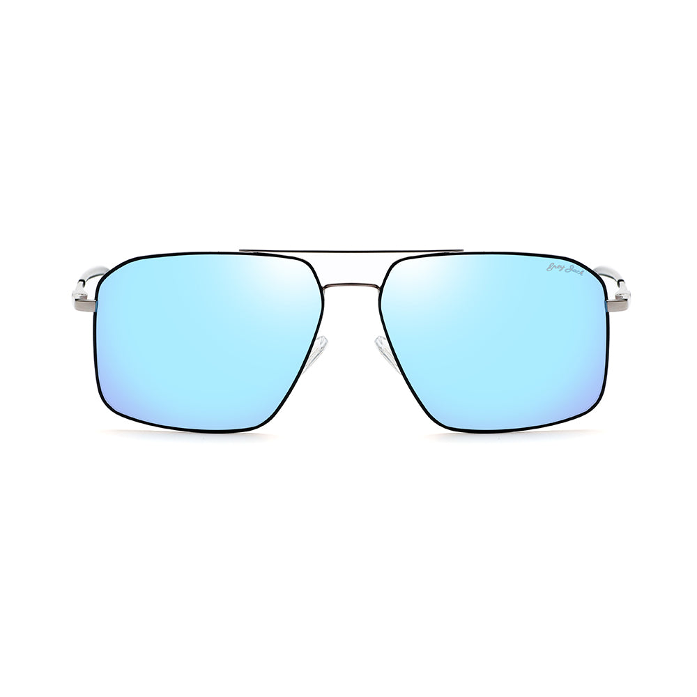 Black Silver Frame Ice Blue Lens