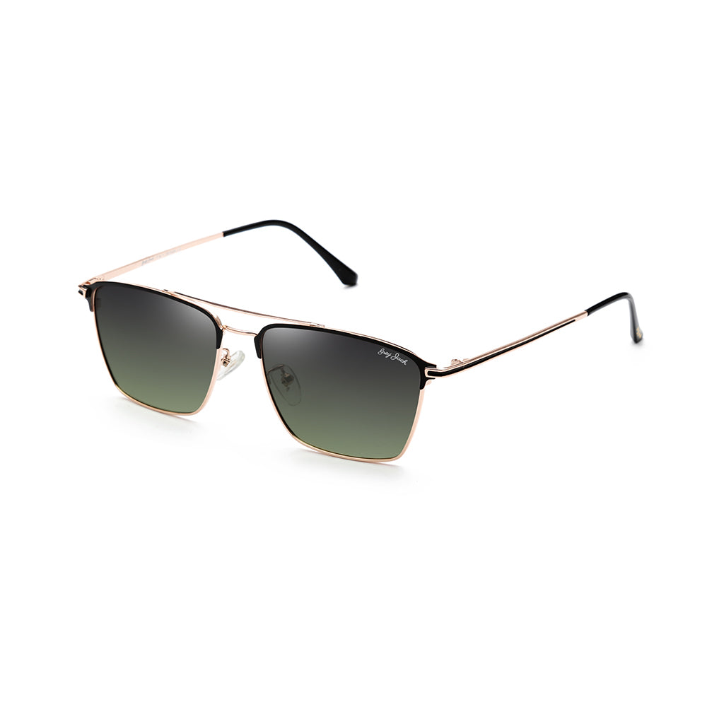 Golden Black Frame Gradient Green Lens