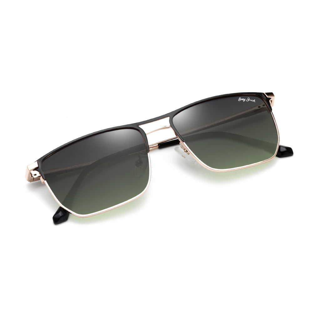 Golden Black Frame Gradient Green Lens