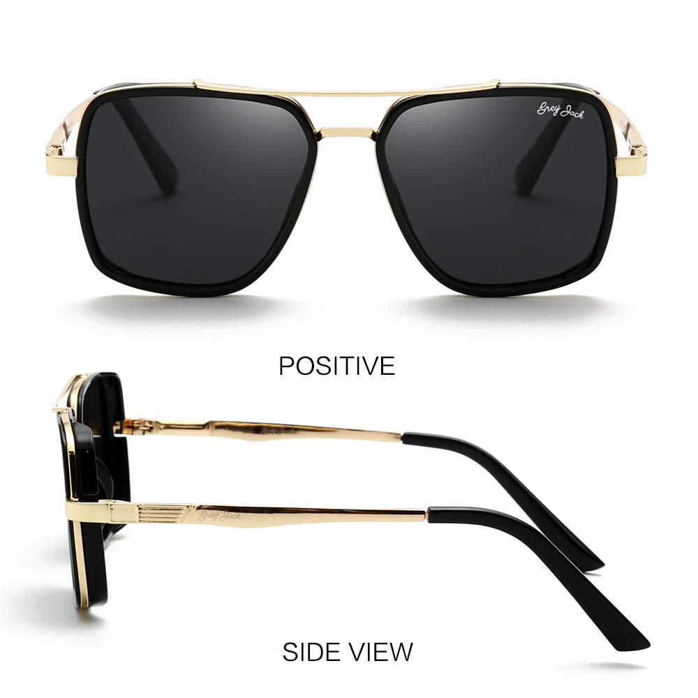 Gold Black Frame Black Lens