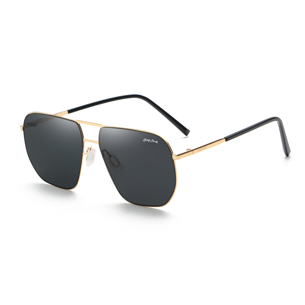 Gold Frame Black Lens