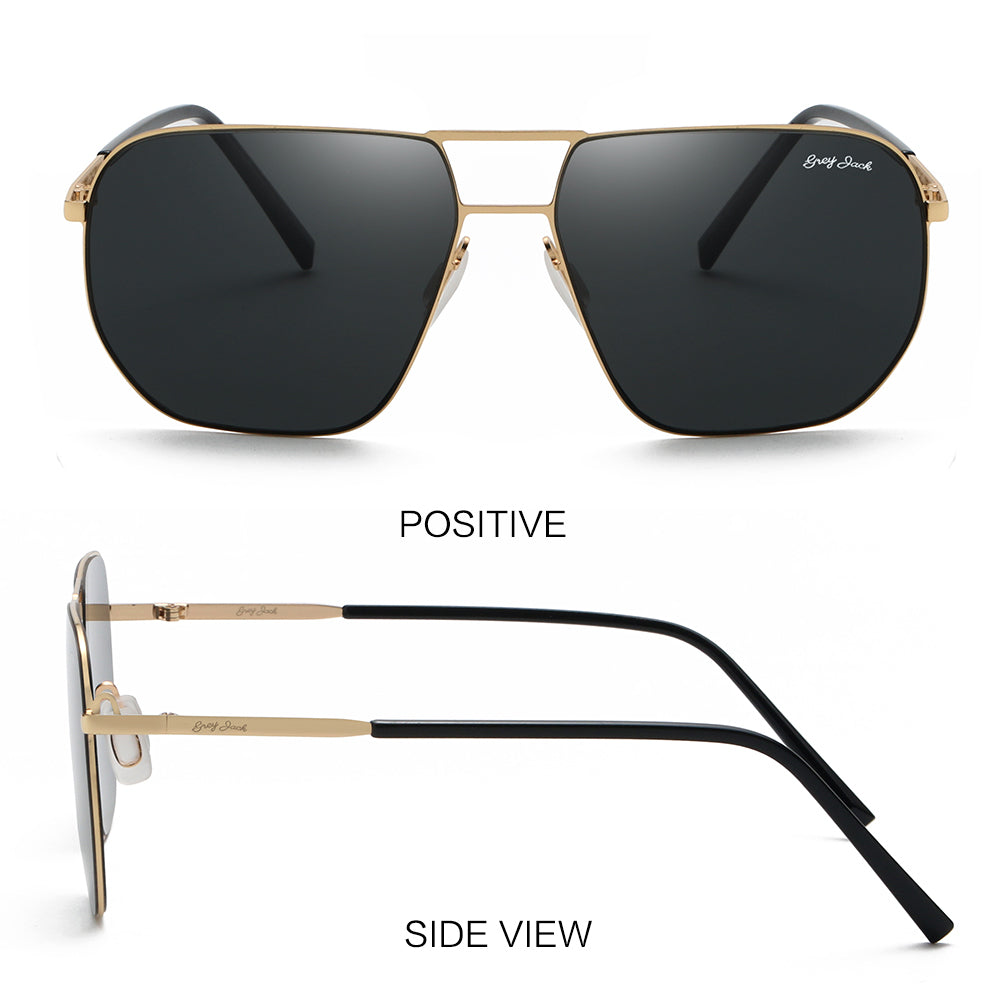 Gold Frame Black Lens