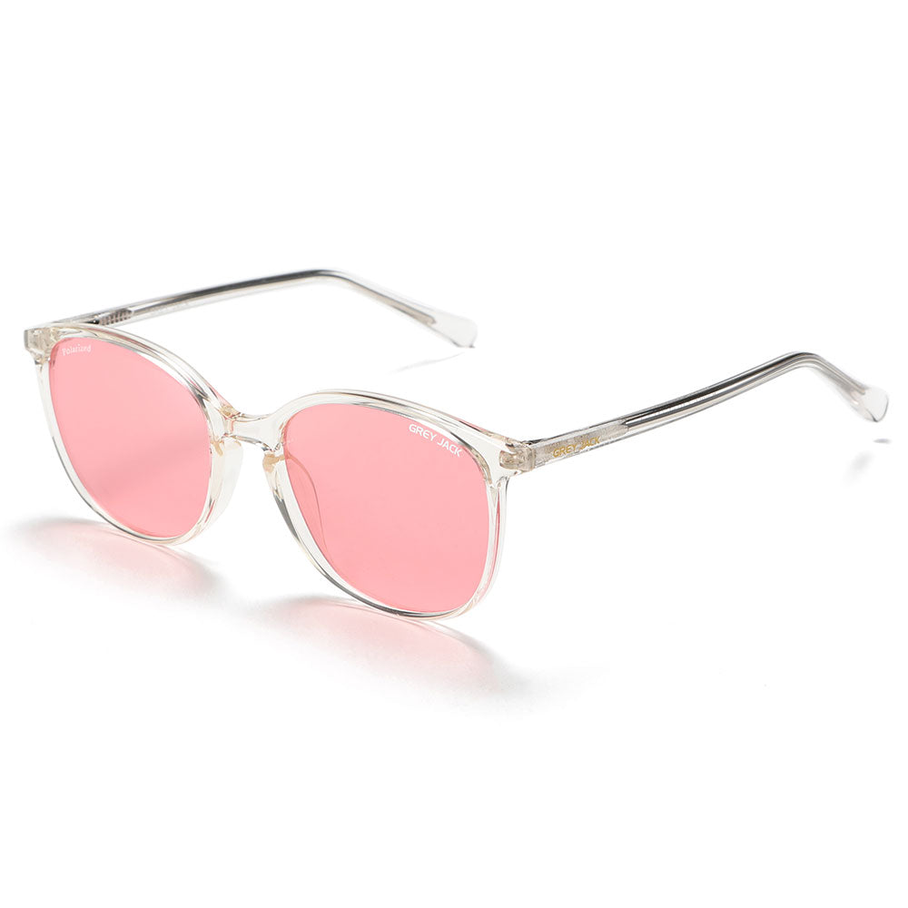 Transparent Frame Pink Lens