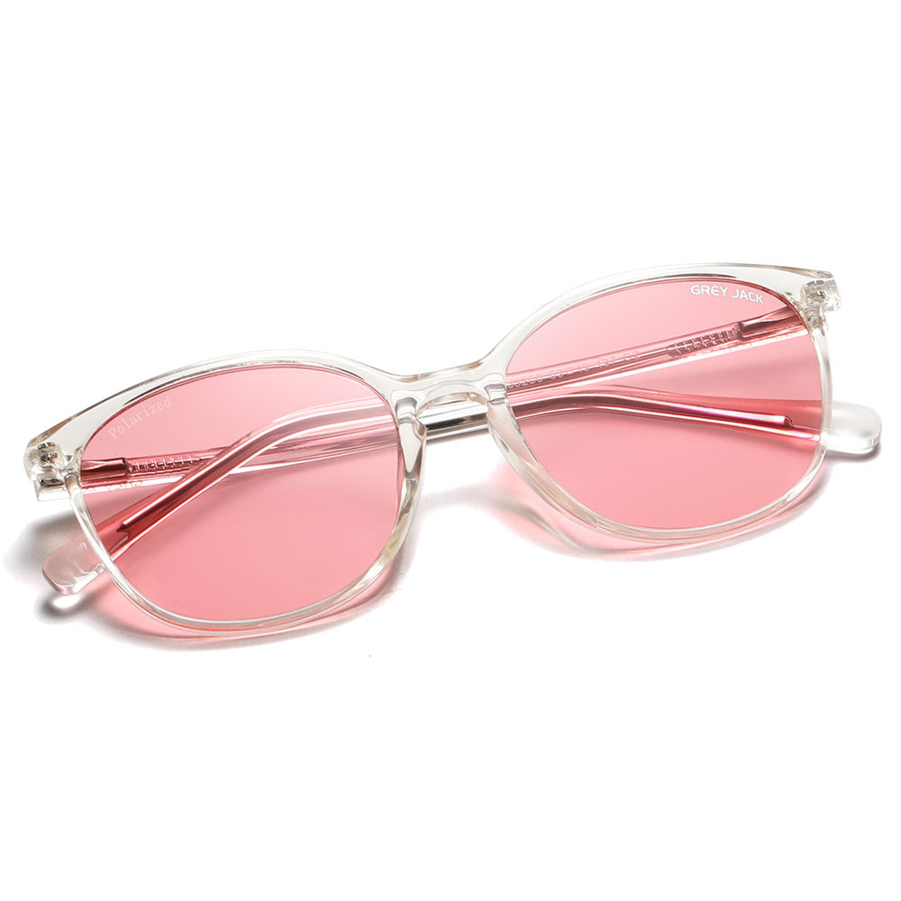 Transparent Frame Pink Lens