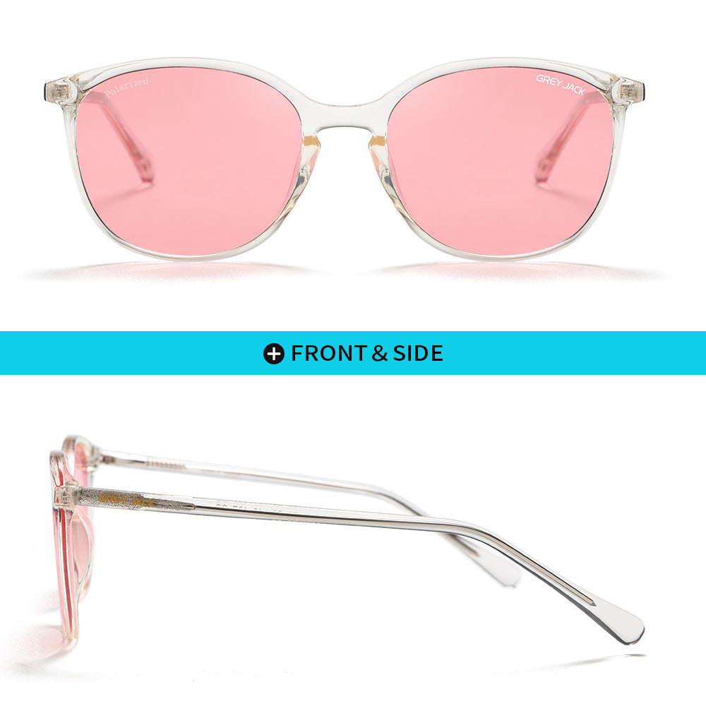 Transparent Frame Pink Lens