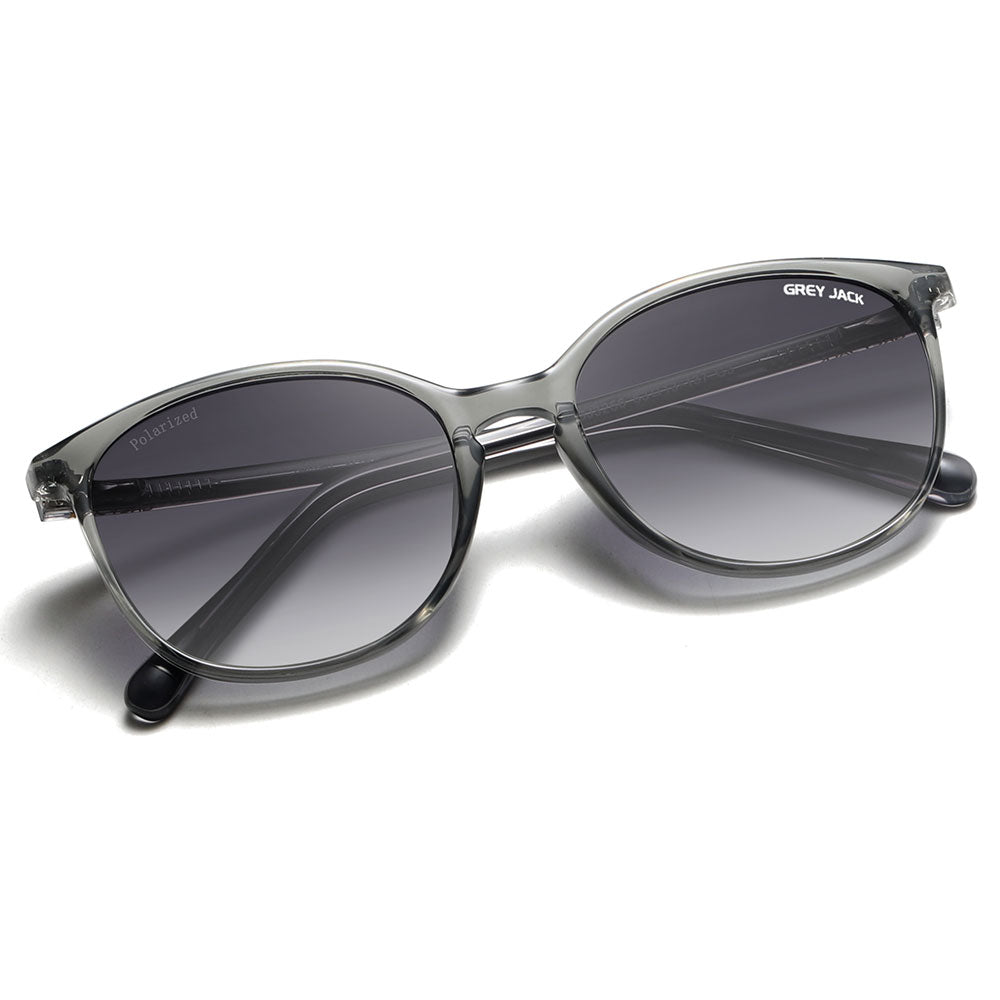 Transparent Grey Frame Double Black Lens