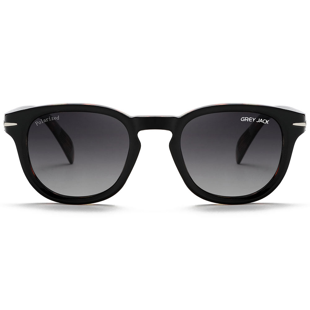 Demi Frame Double Black Lens