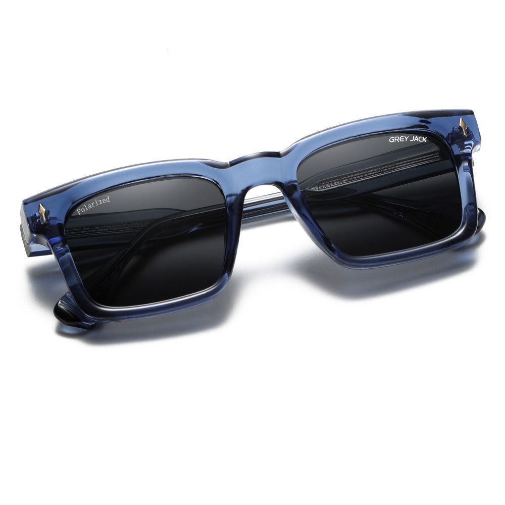 Blue Frame Black Lens