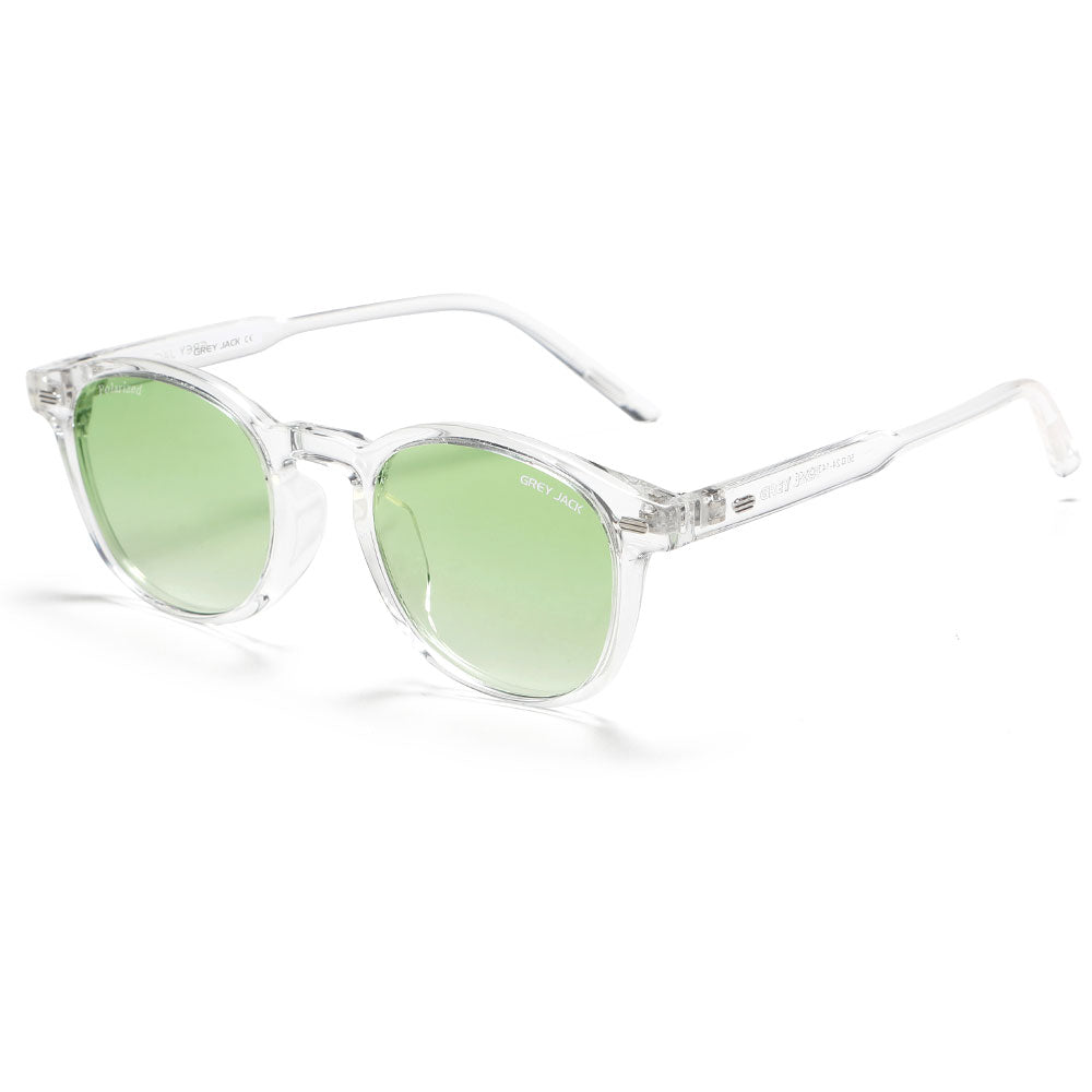 Transparent Frame Gradient Green Lens