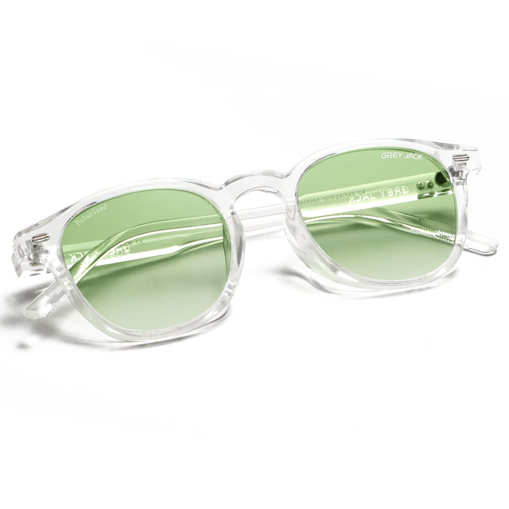 Transparent Frame Gradient Green Lens