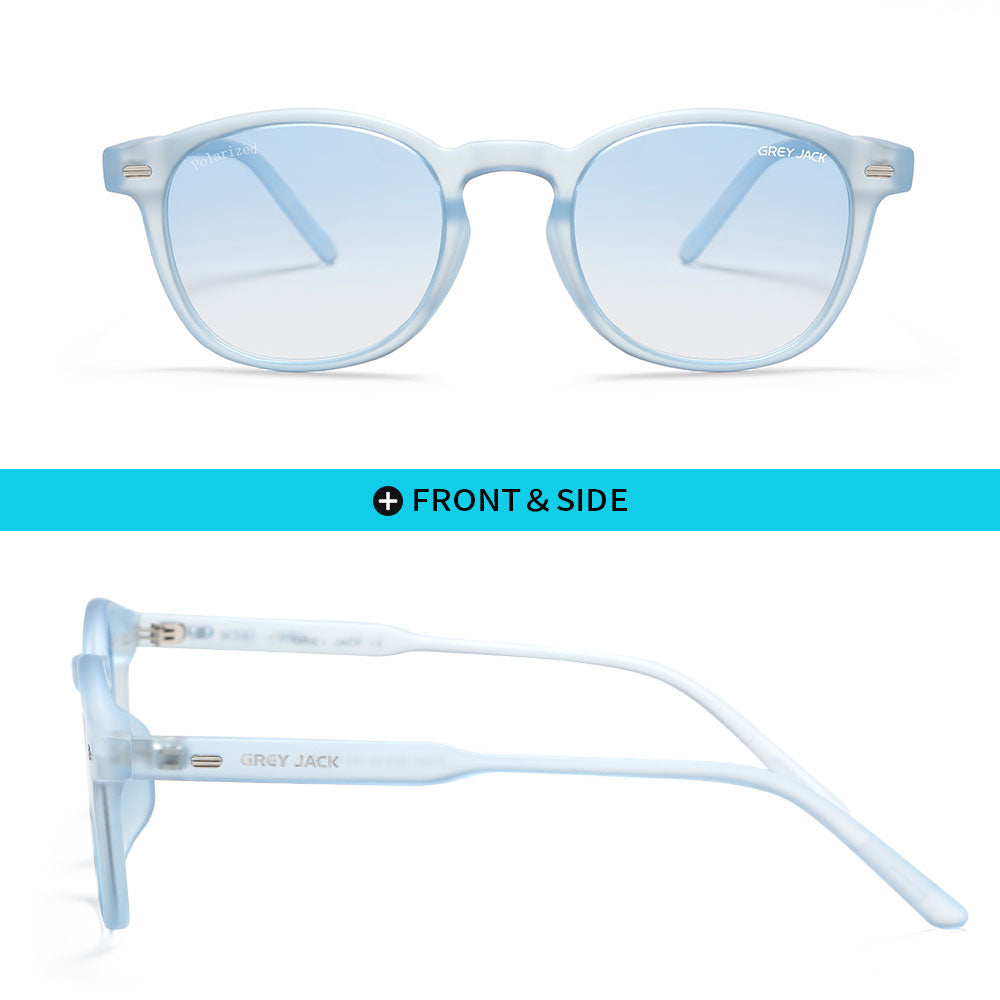 Transparent Blue Frame Gradient Blue Lens