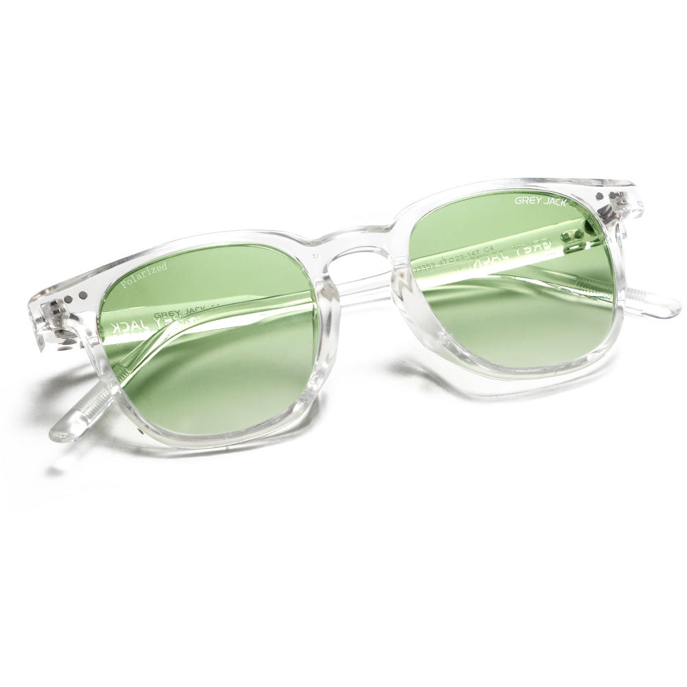 Transparent Frame Gradient Green Lens