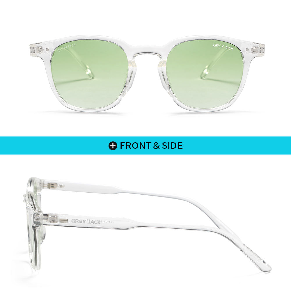 Transparent Frame Gradient Green Lens