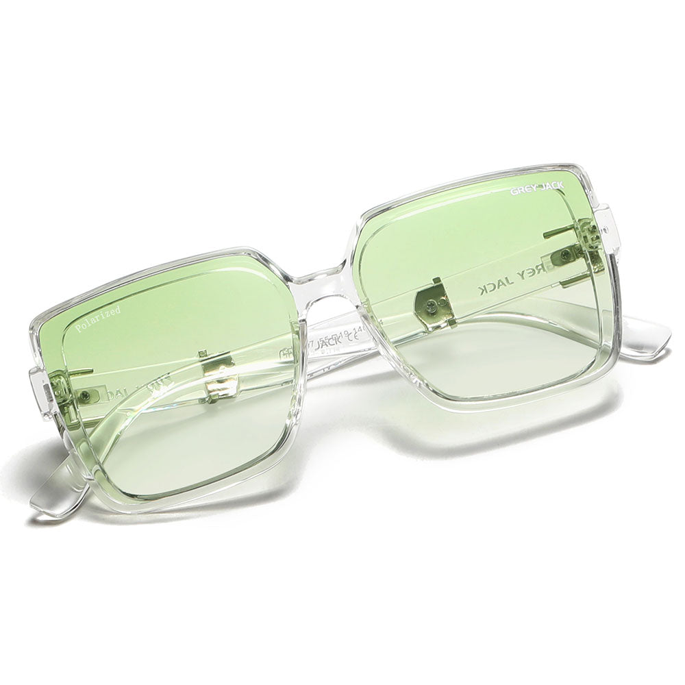 Transparent Frame Gradient Green Lens