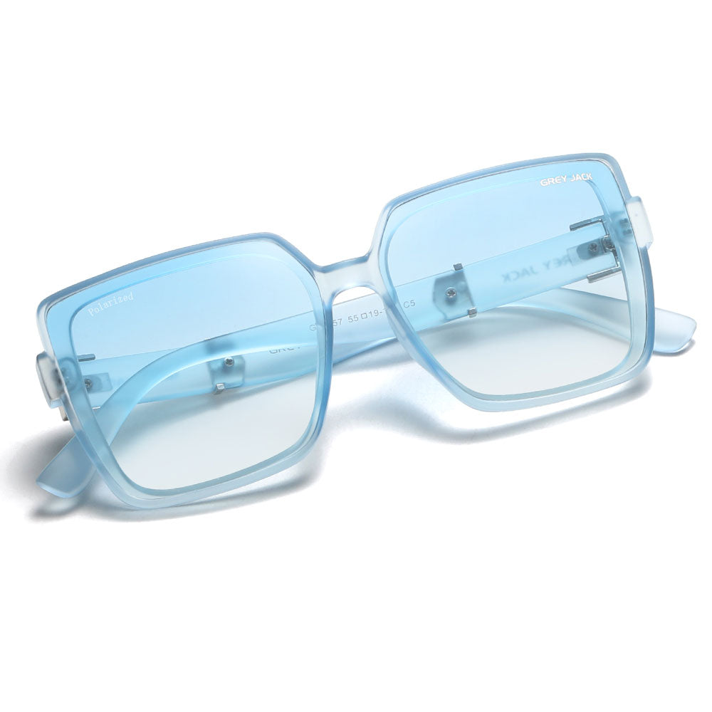 Transparent Blue Frame Gradient Blue Lens