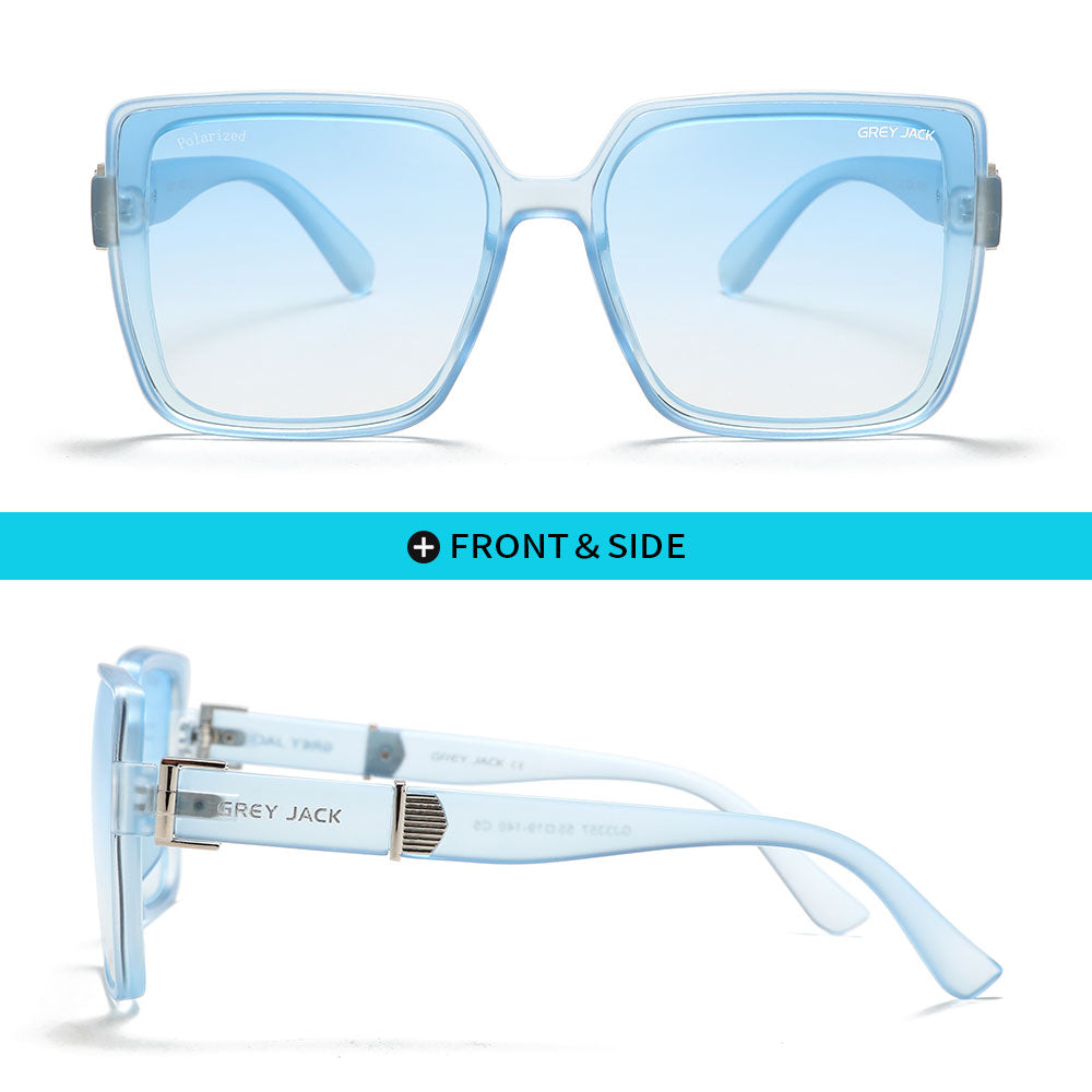 Transparent Blue Frame Gradient Blue Lens