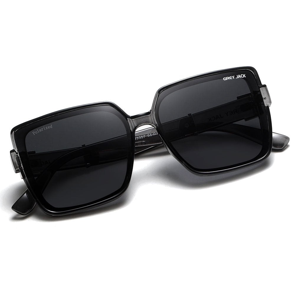 Transparent Black Frame Black Lens