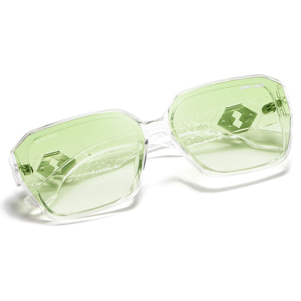 Transparent Frame Gradient Green Lens