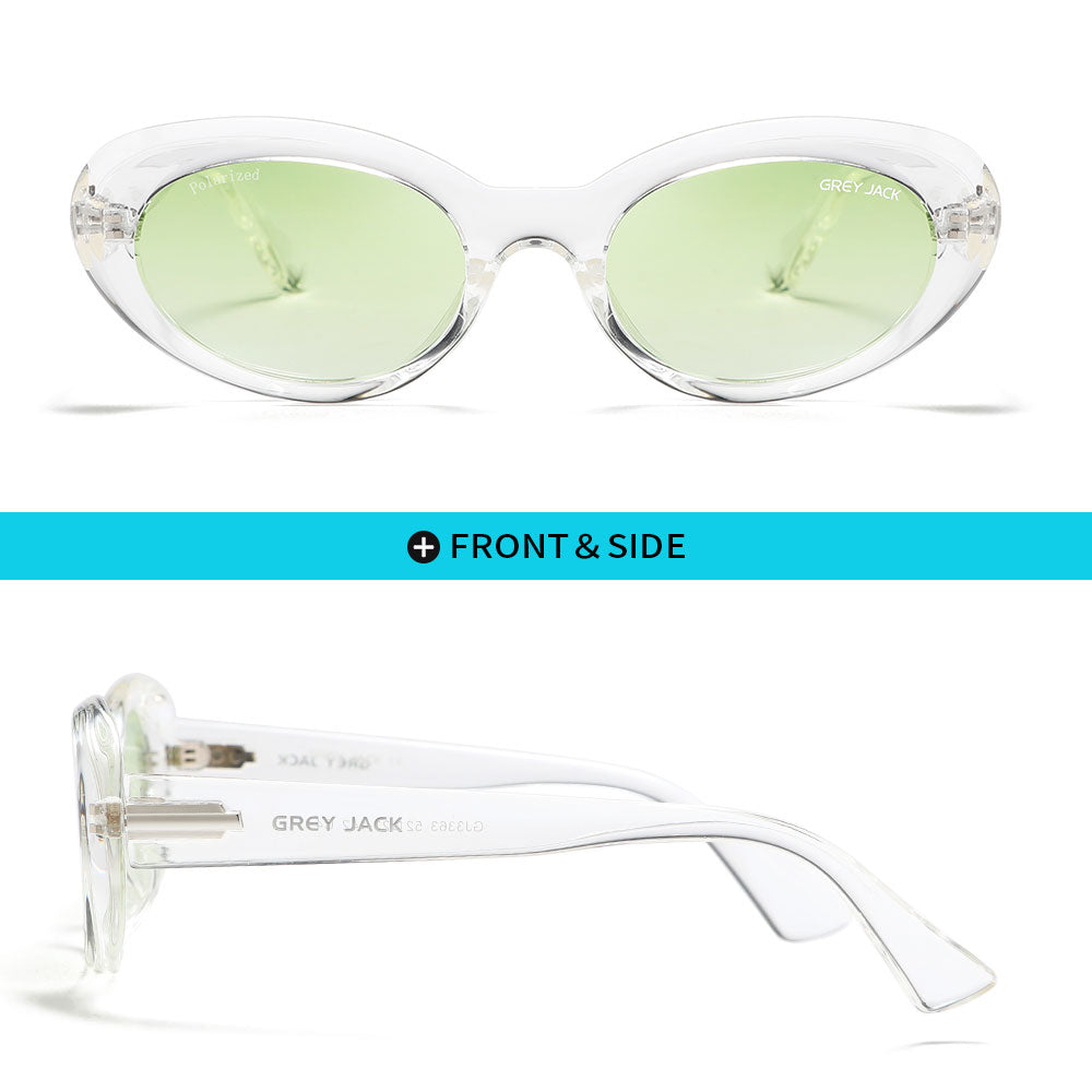 Transparent Frame Gradient Green Lens