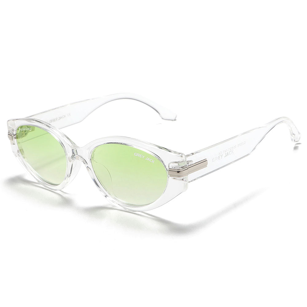 Transparent Frame Gradient Green Lens