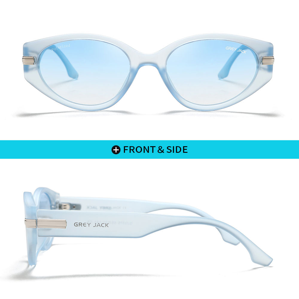 Transparent Blue Frame Gradient Blue Lens