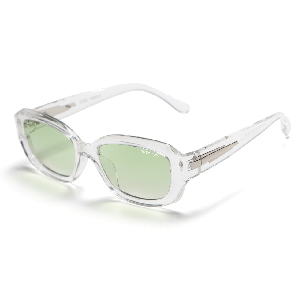 Transparent Frame Gradient Green Lens