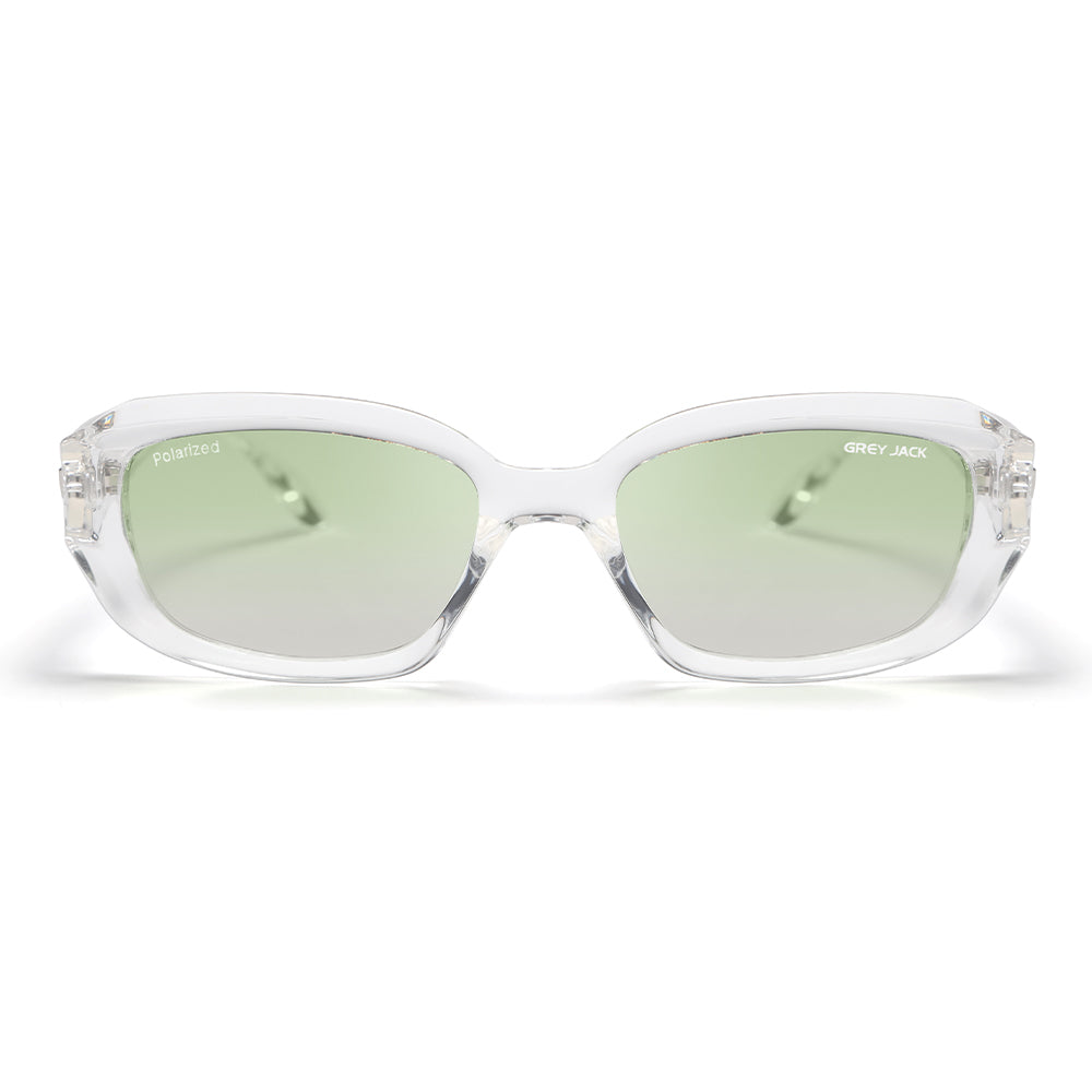 Transparent Frame Gradient Green Lens