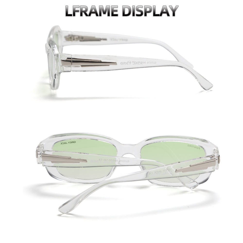 Transparent Frame Gradient Green Lens