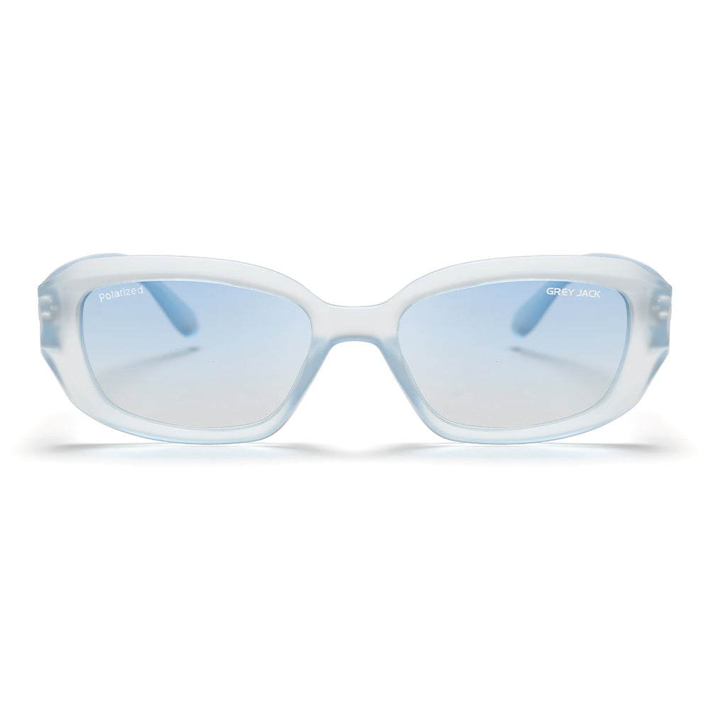 Transparent Blue Frame Gradient Blue Lens