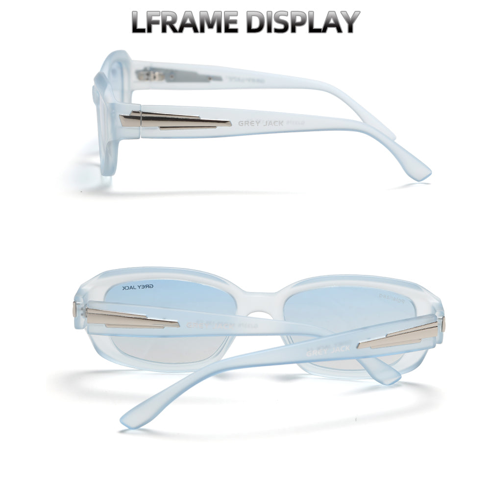 Transparent Blue Frame Gradient Blue Lens