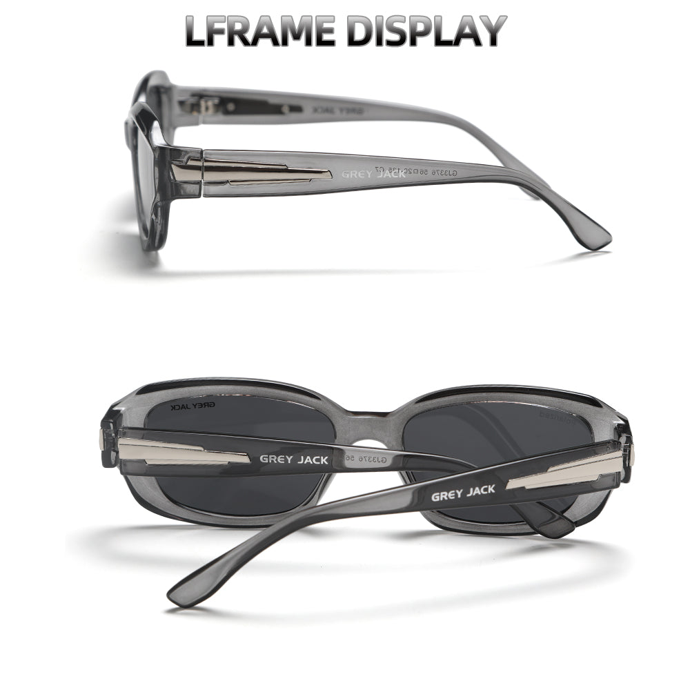 Transparent Black Frame Black Lens