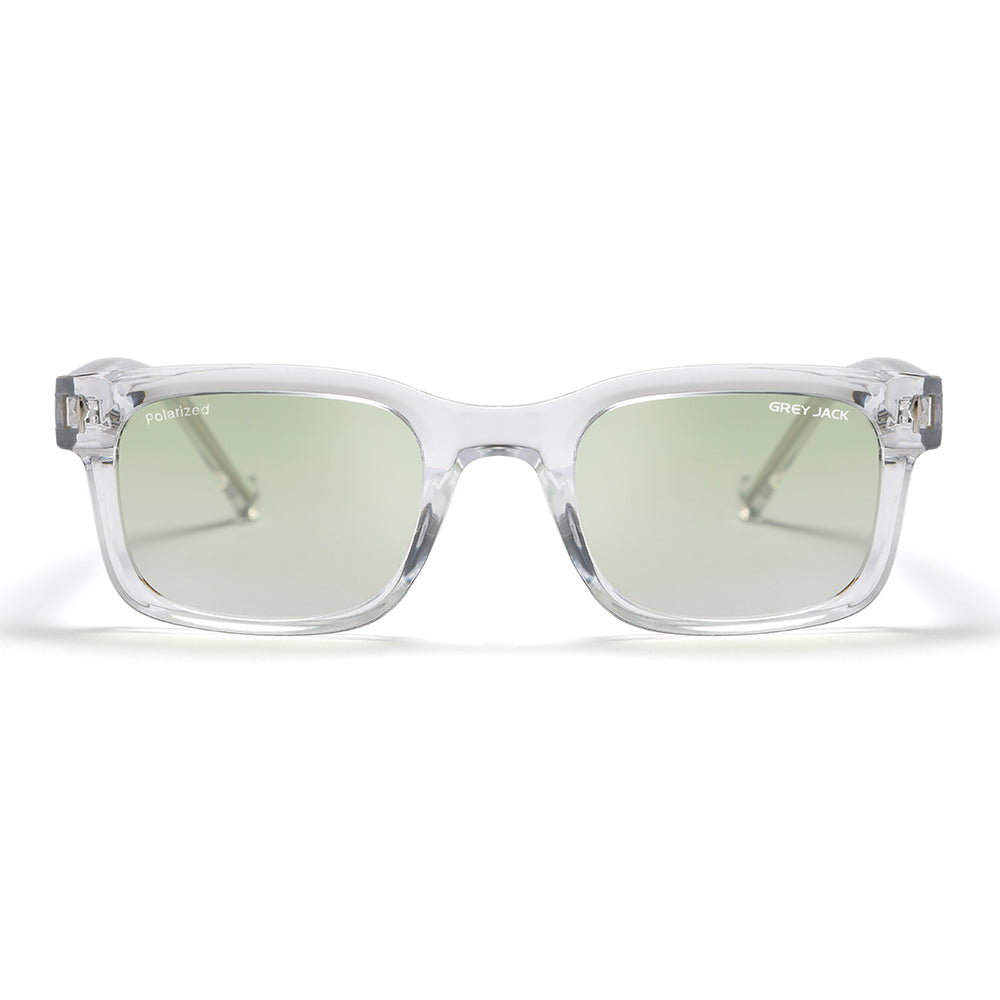 Transparent Frame Gradient Green Lens