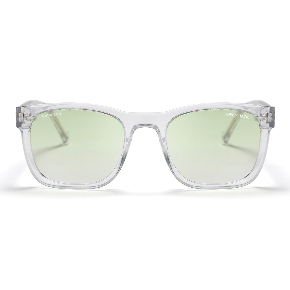 Transparent Frame Gradient Green Lens