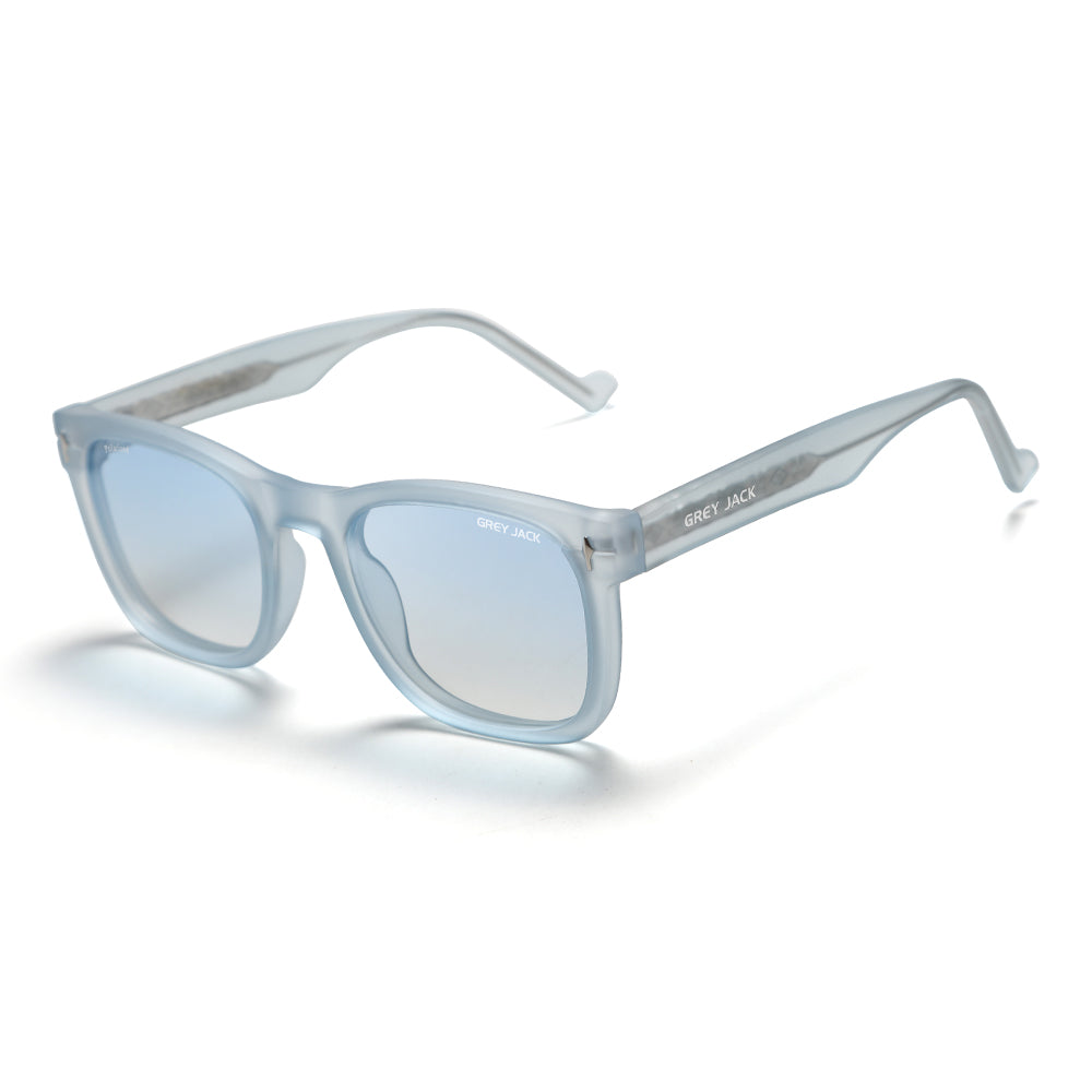 Transparent Blue Frame Gradient Blue Lens