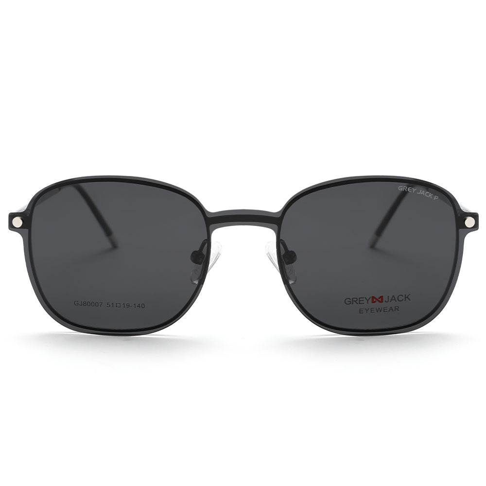 GREY JACK Square Clip On Glasses with 3PCS Magnetic Lens 80007