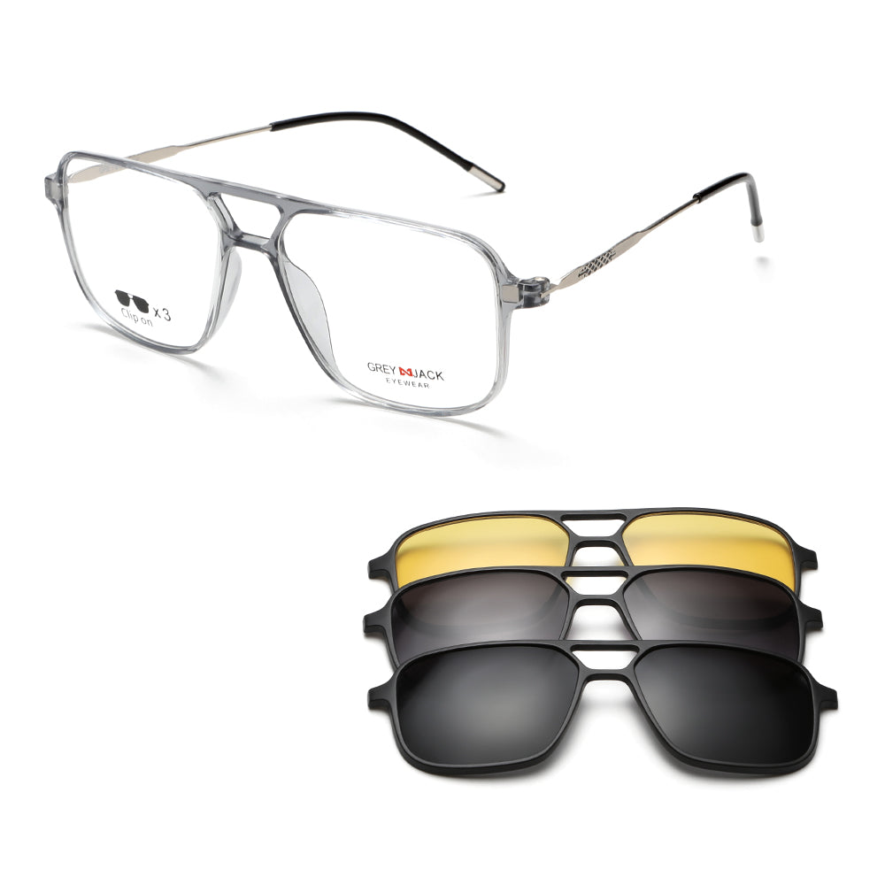 In Magnetic Clip On Sunglasses with Polarized Lens 10002