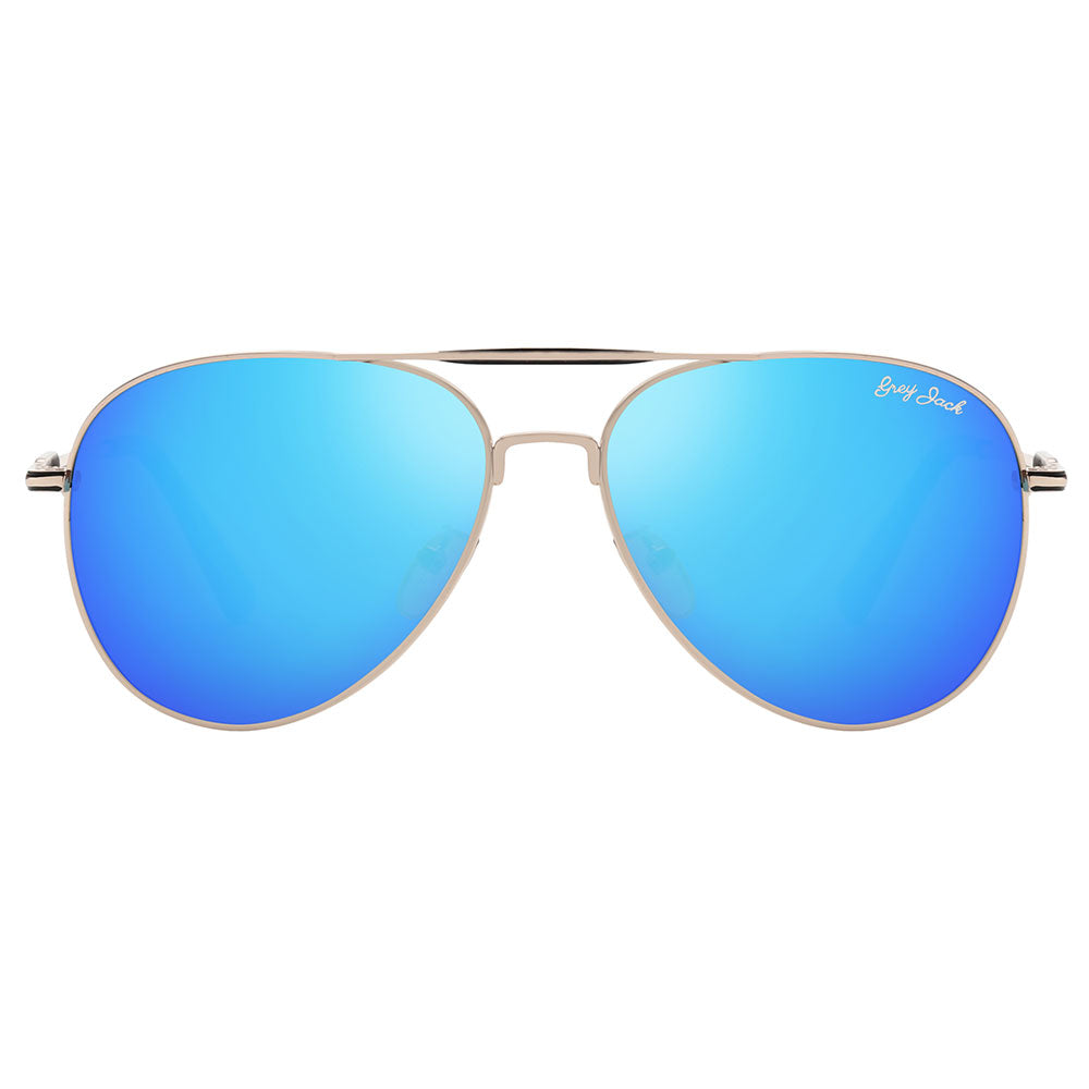 Gold Black Frame Ice Blue Lens