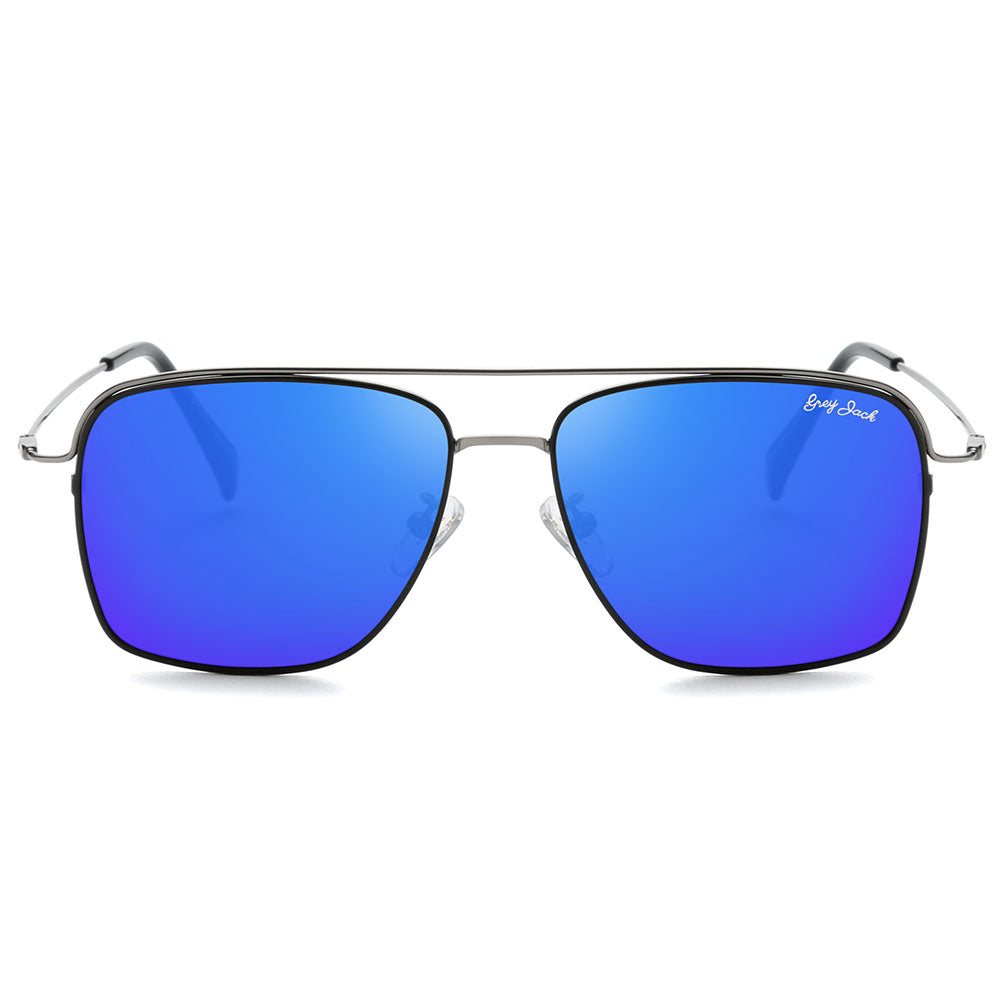 Silver(Black) Frame Blue Lens