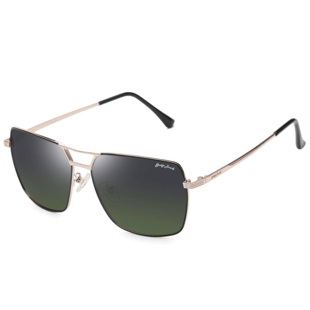 Golden(black) Frame Gradient Green Lens