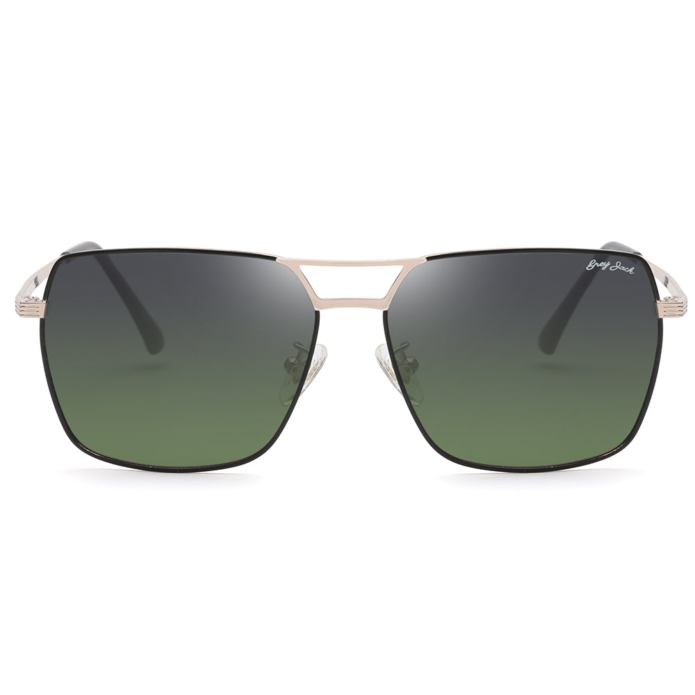 Golden(black) Frame Gradient Green Lens