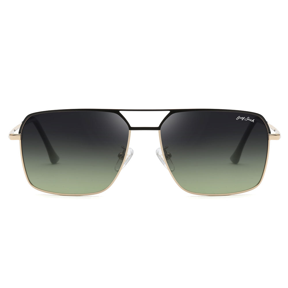 Golden(black) Frame Gradient Green Lens