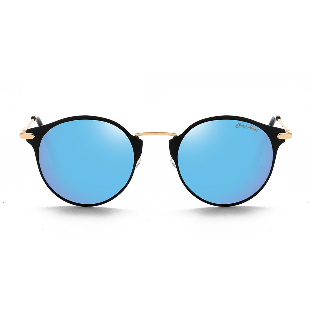  Black Gold Frame Ice Blue Lens