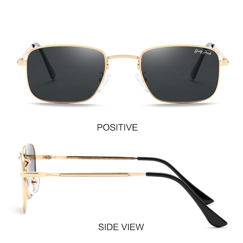 Gold Frame Black Lens