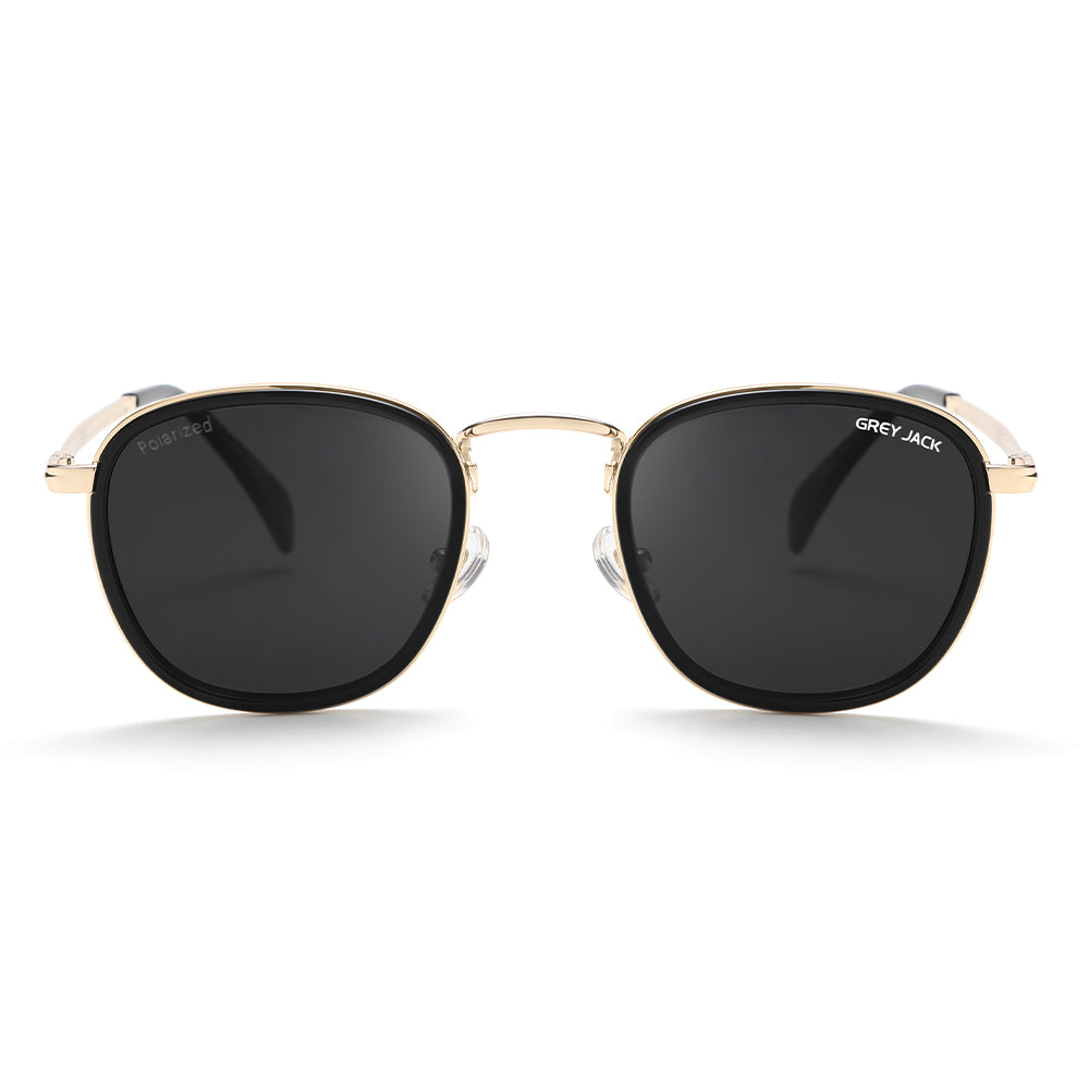 Gold Frame Black Lens