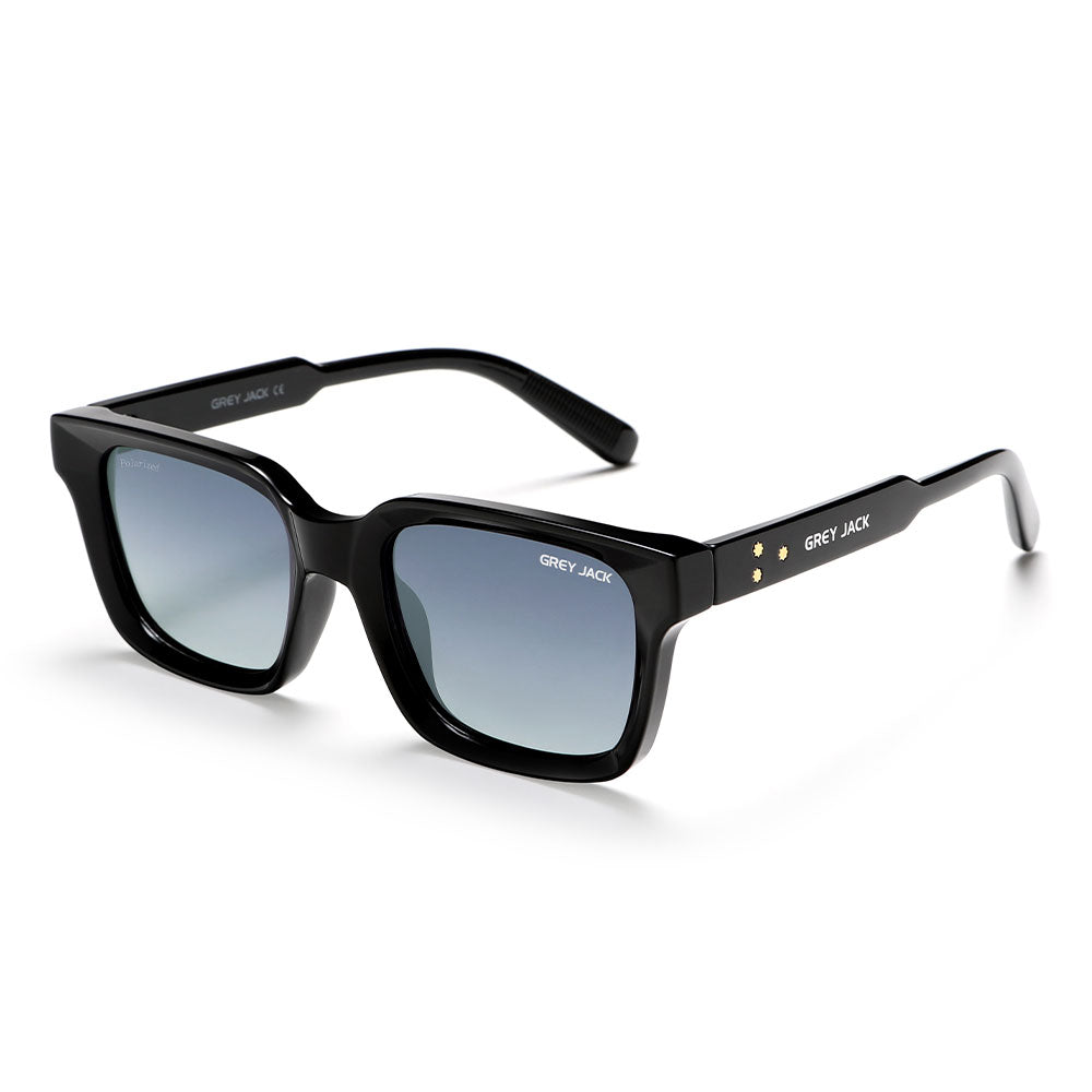 Shiny Black Frame Double Grey Lens