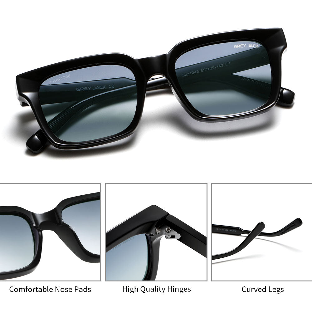 Shiny Black Frame Double Grey Lens