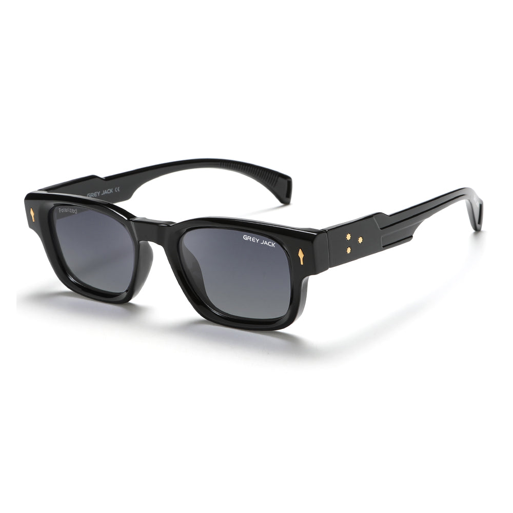 Shiny Black Frame Double Grey Lens