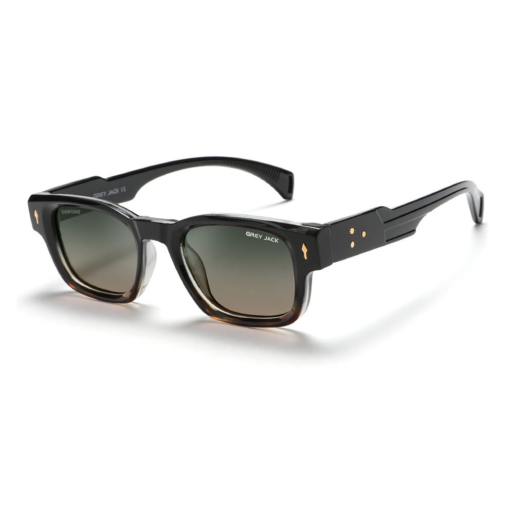 Black Demi Brown Frame Green Orange Lens